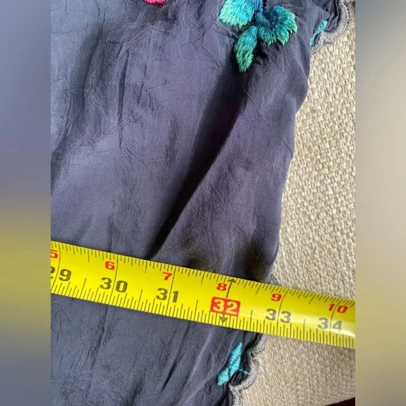 Johnny Was Selena Blouse Women’s Medium Embroidered Floral Tunic Poncho - Picture 5 of 6